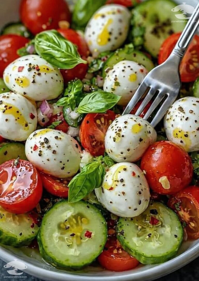 Salada Caprese deliciosa, sua família vai querer todo dia