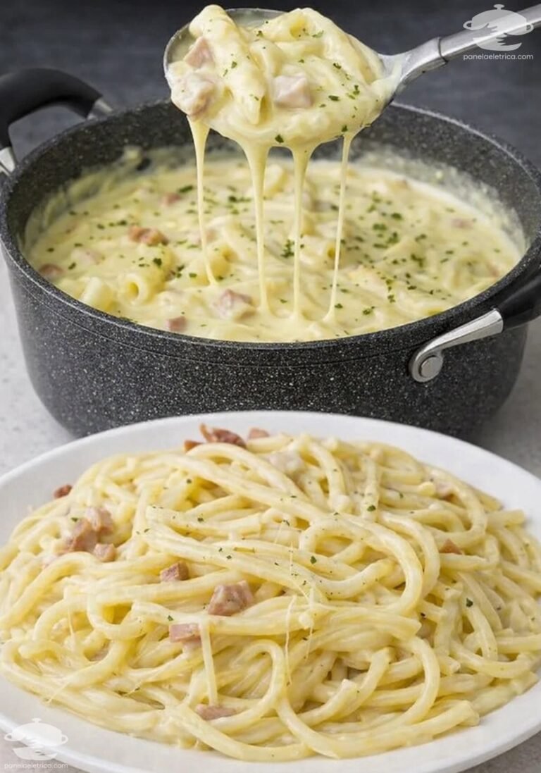 Macarrão ao creme de batata que você precisa experimentar para o seu almoço
